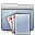 Graphite Stripped Folder Card Deck Icon 32x32 png